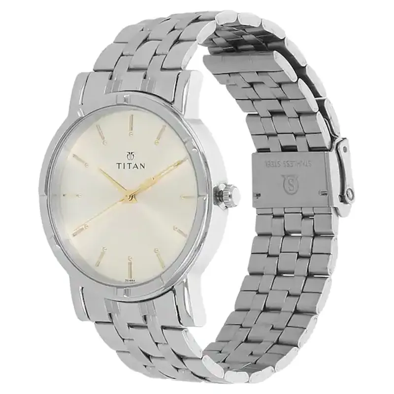 Titan Karishma Silver Stainless steel Men's Watch- 1639SM01